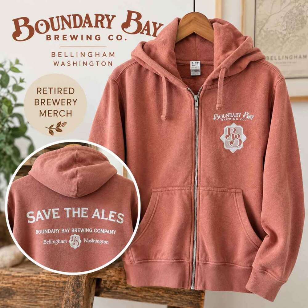 Boundary Bay Brewing Co. Cropped Hoodie – Bellingham WA – Discontinued  XXL